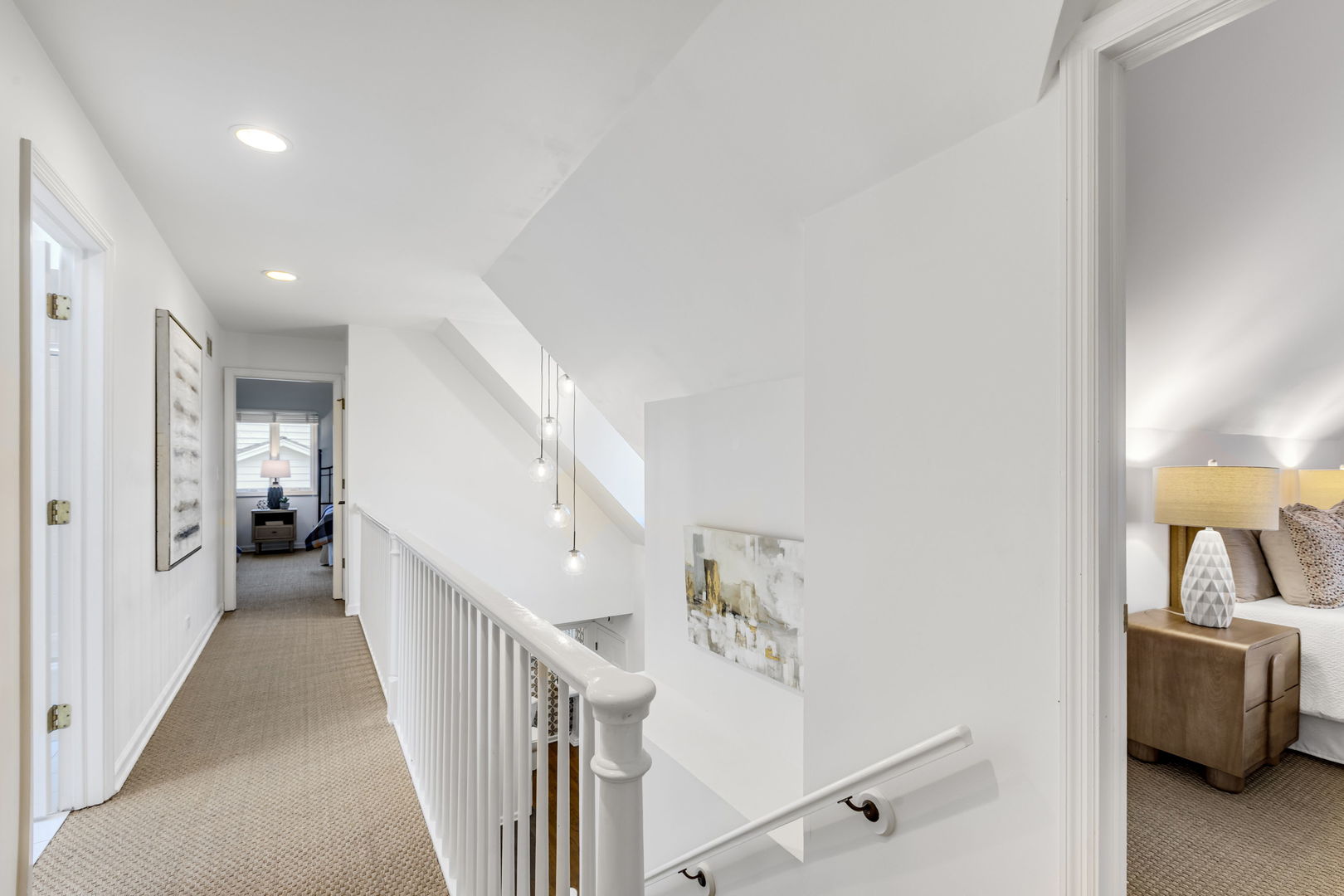 540 Buena Road Lake Forest, IL 60045 - Photo 18 of 35 a view of a hallway with bedroom and stairs