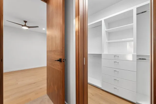 a view of a walk in closet