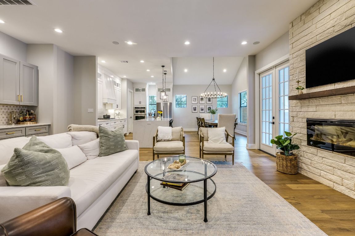 5904 Hudson Bend Road Austin, TX 78734 - Photo 15 of 37 The main house features an open-concept living area that blends the kitchen, living and dining spaces.