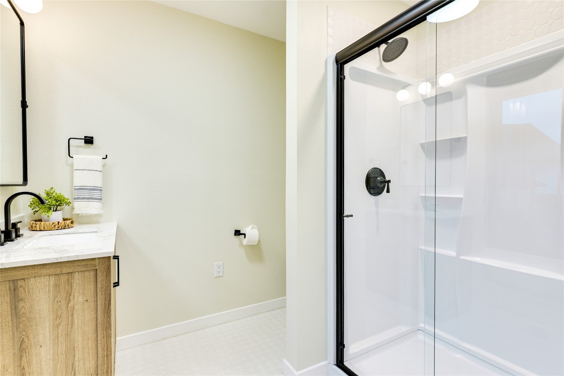 5904 Hudson Bend Road Austin, TX 78734 - Photo 36 of 37 Full bath with a vanity and walk-in shower.