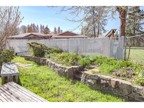 a backyard of a house