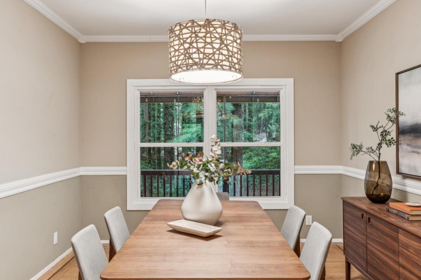 13872 Silver Sky Way Woodside, CA 94062 - Photo 20 of 78 a view of a dining room with furniture window and outside view