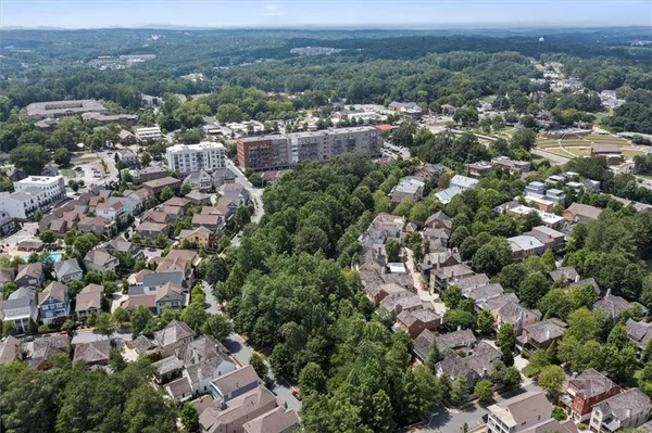 an aerial view of multiple house