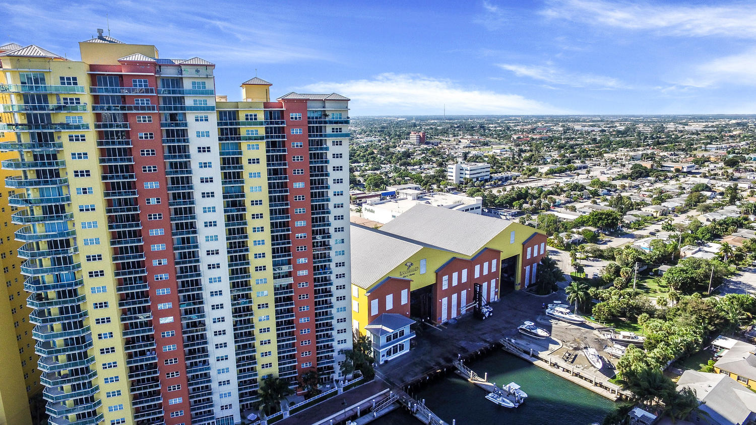 2640 Lake Shore Drive, Unit 1011 Riviera Beach, FL 33404 - Photo 25 of 60 a view of a city with tall buildings