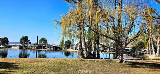 a view of swimming pool with outdoor seating and plants