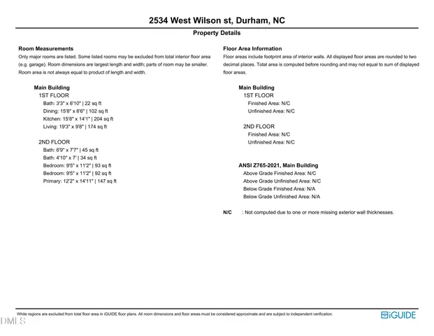 $575,000 | 2534 West Wilson Street, Durham, NC 27705