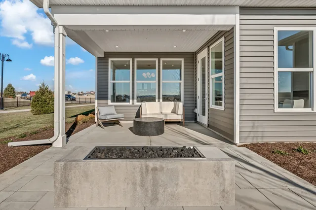 a house view with a outdoor space