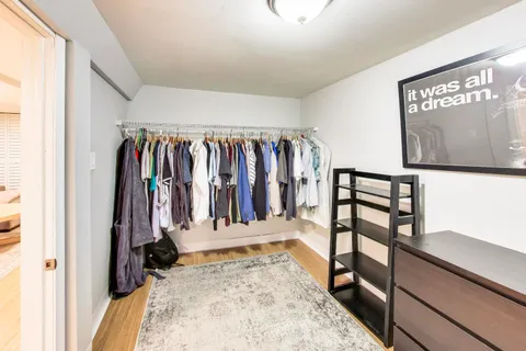 a view of a closet area