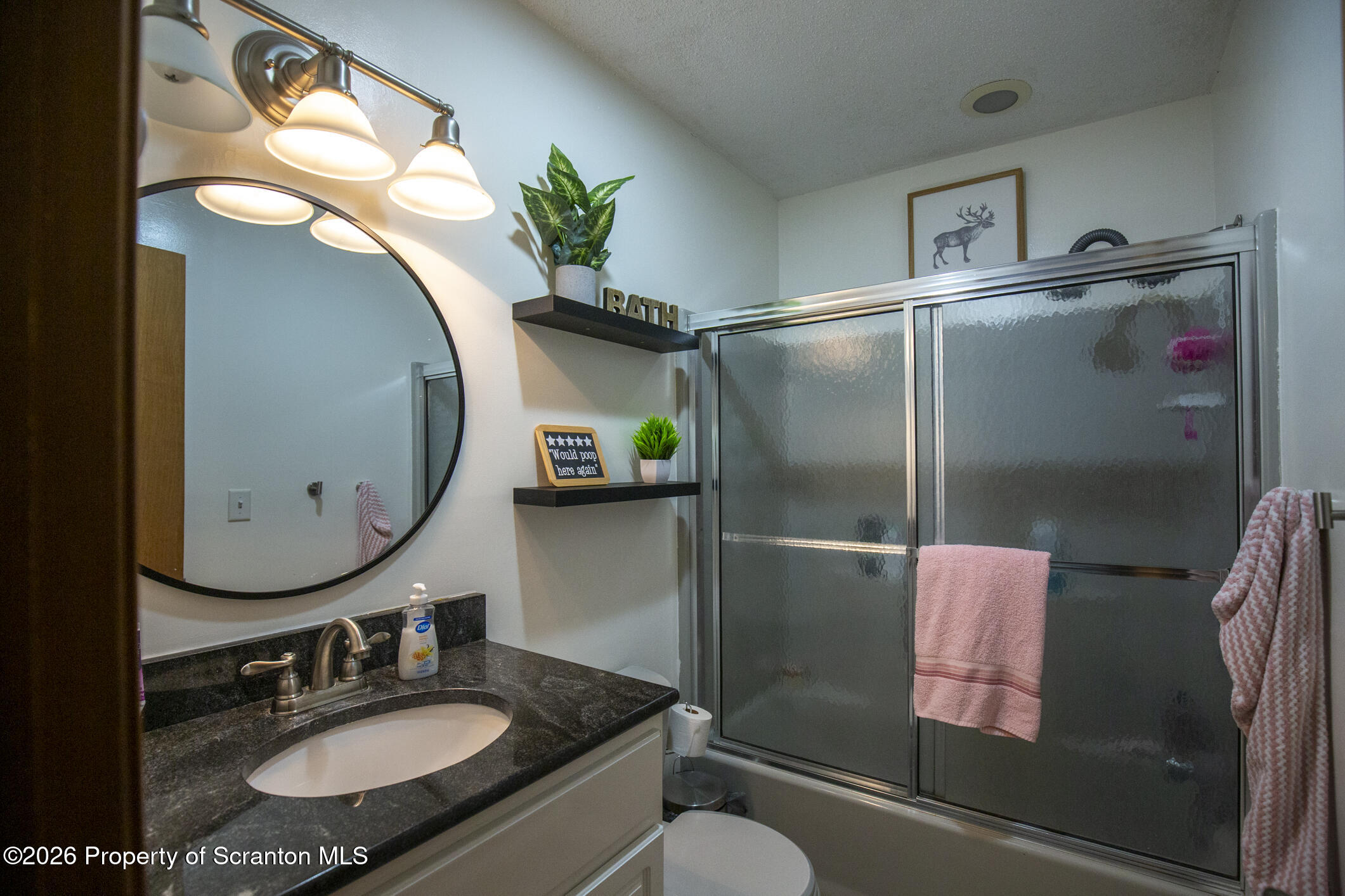 1290 Brookfield Road Lake Ariel, PA 18436 - Photo 27 of 47 a bathroom with a sink vanity granite and a mirror