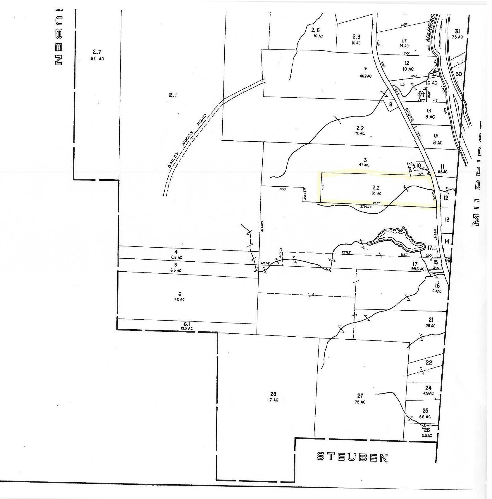 Lot 3-2 Milbridge Road Cherryfield, ME 04622 - Photo 17 of 17 Tax Map