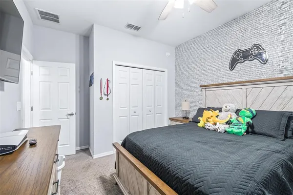 a room with furniture and a rug