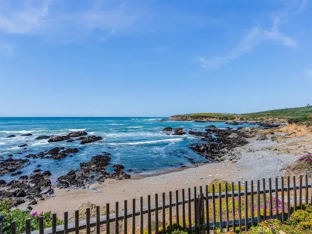 a view of beach and ocean