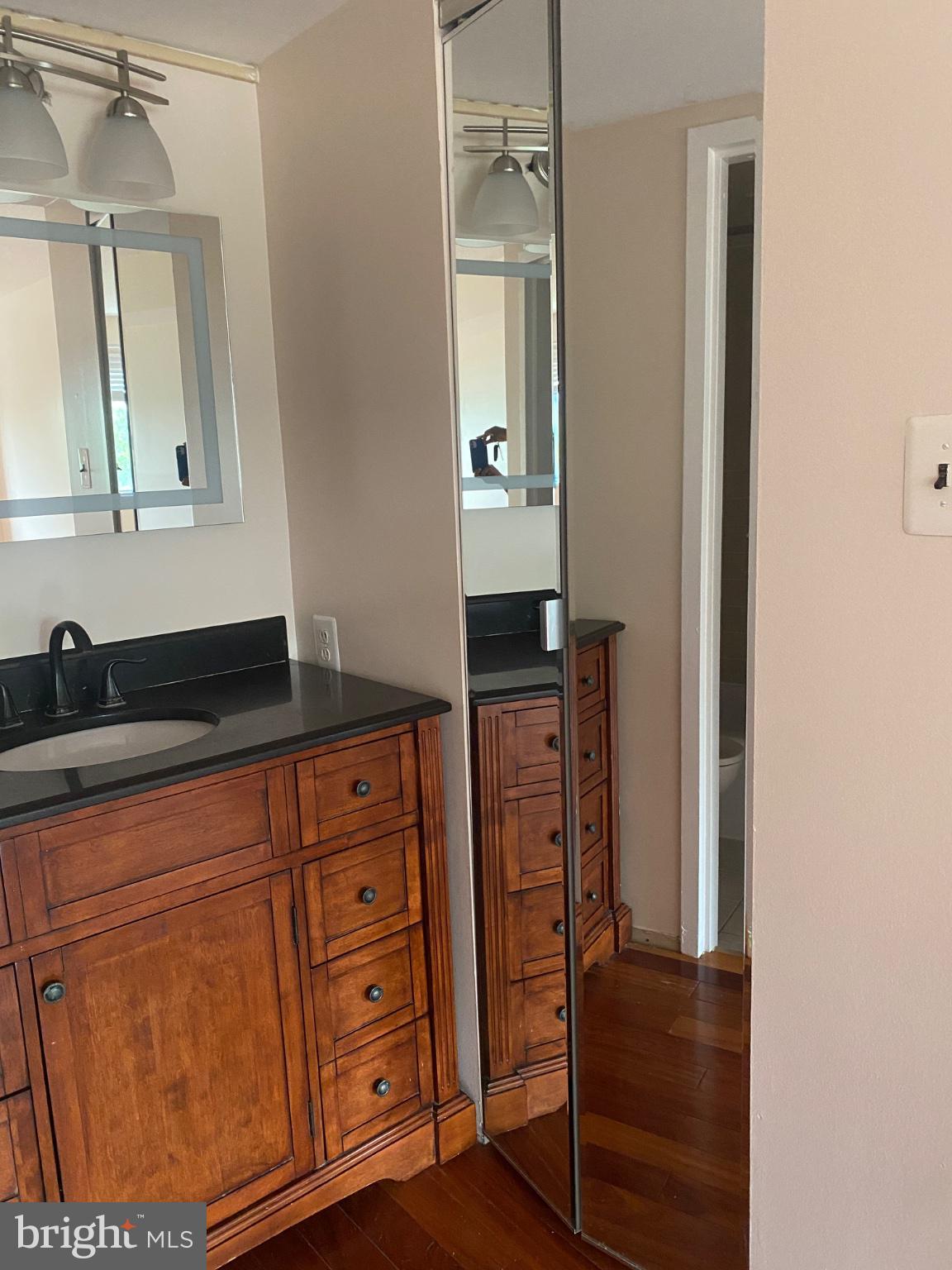 1836 Metzerott Road, Unit 707 Hyattsville, MD 20783 - Photo 20 of 25 Elegant bathroom with rich wood accents.