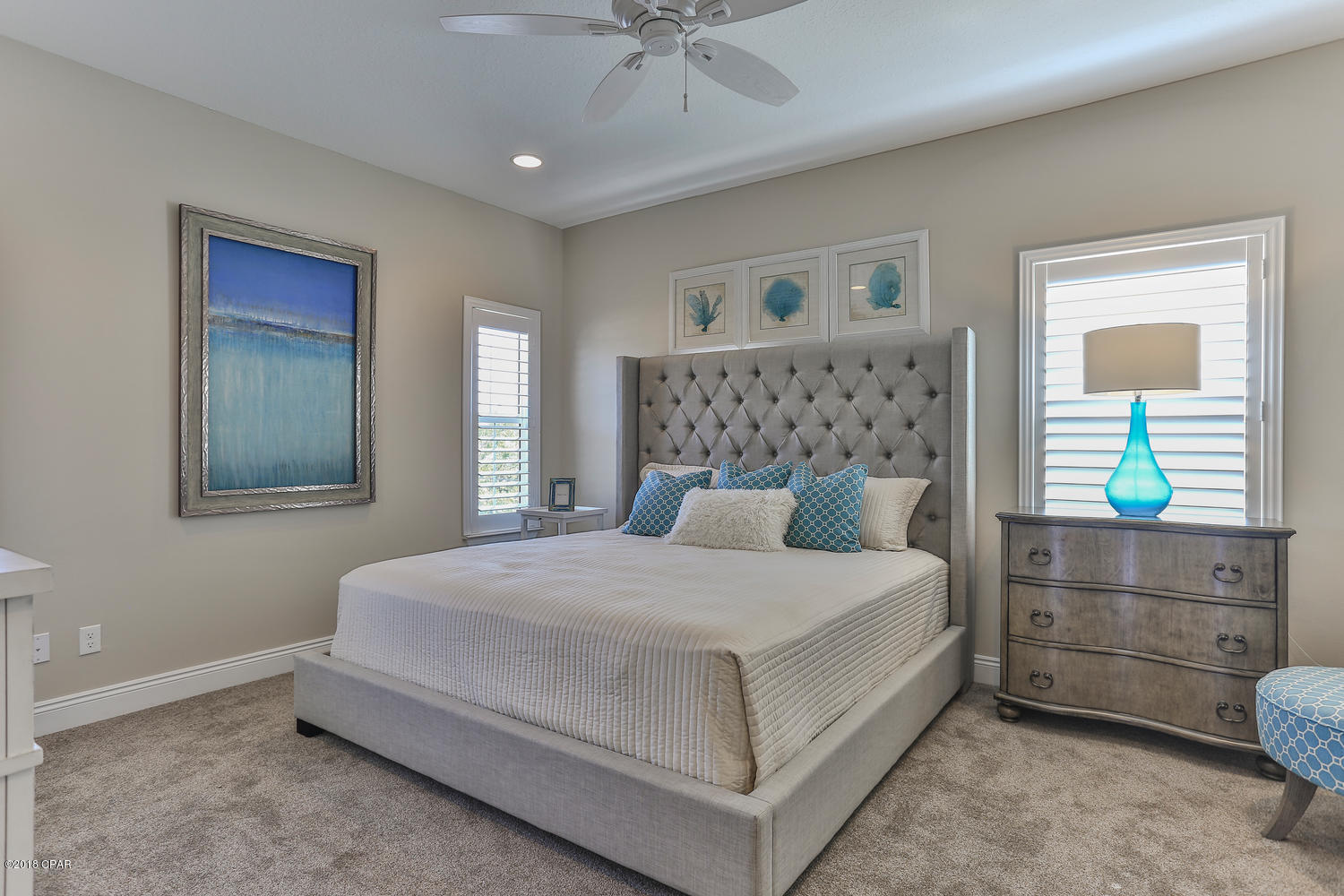 22958 Ann Miller Road Panama City Beach, FL 32413 - Photo 20 of 29 a bedroom with a bed and a window