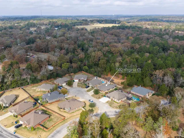 a view of a big yard with a mountain