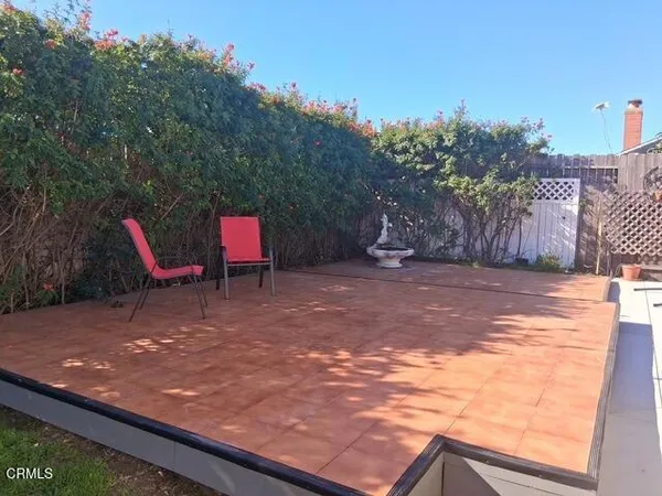 a view of a outdoor space with seating area