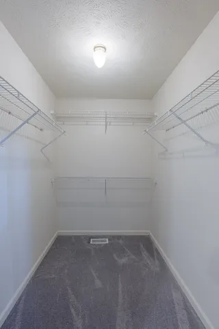a view of a room with empty racks