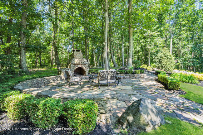 53 Stillhouse Road Millstone Township, NJ 08535 - Photo 46 of 55 Outdoor Stone Fireplace