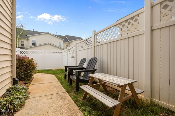 a view of outdoor space with seating area