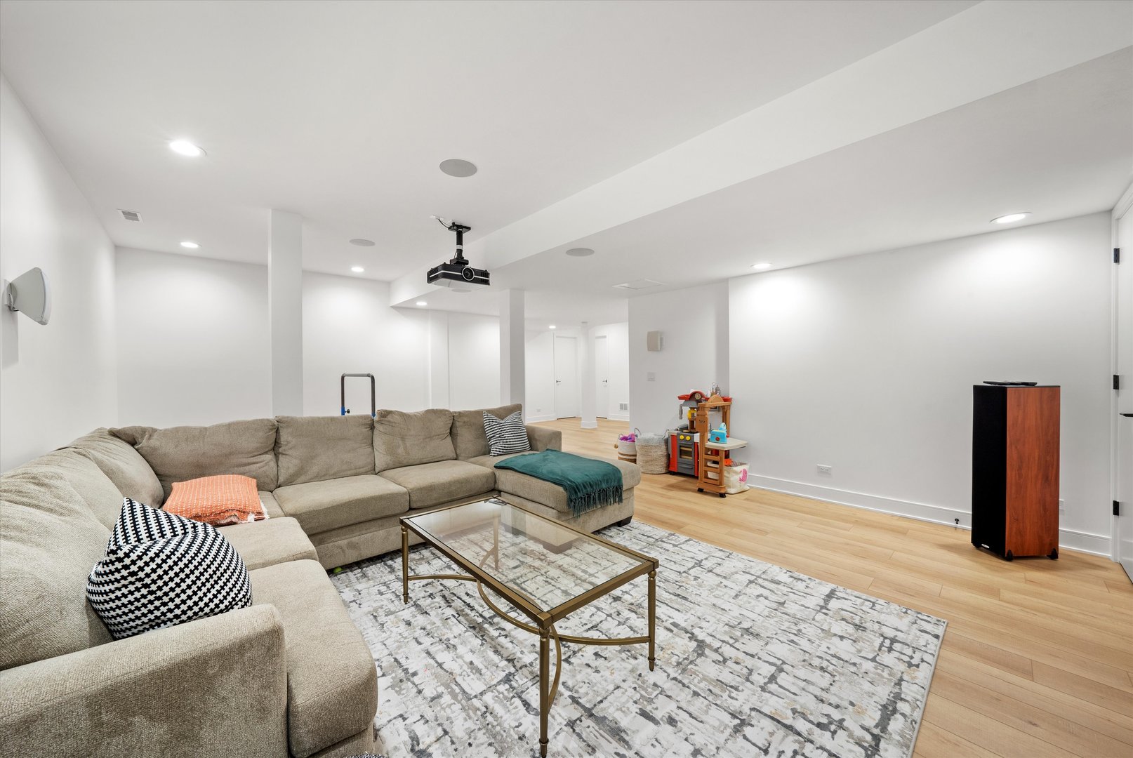 215 Eagle Street Naperville, IL 60540 - Photo 37 of 50 a living room with furniture and a wooden floor