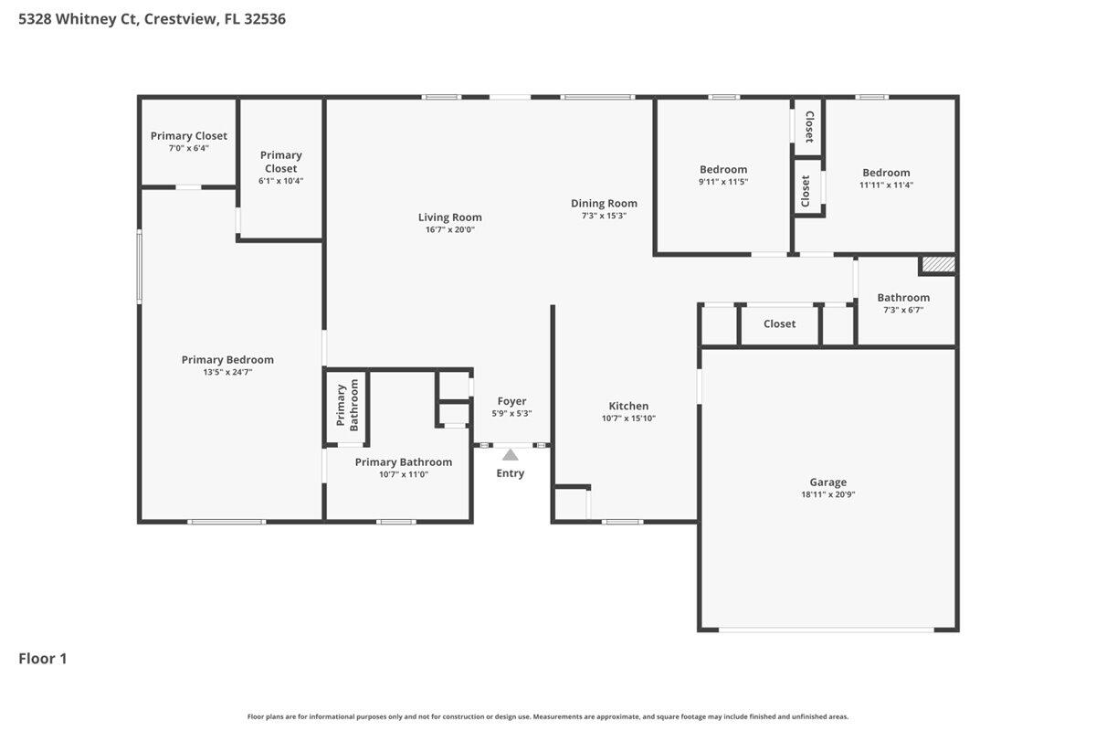 5328 Whitney Court Crestview, FL 32536 - Photo 7 of 48 a picture of a floor plan