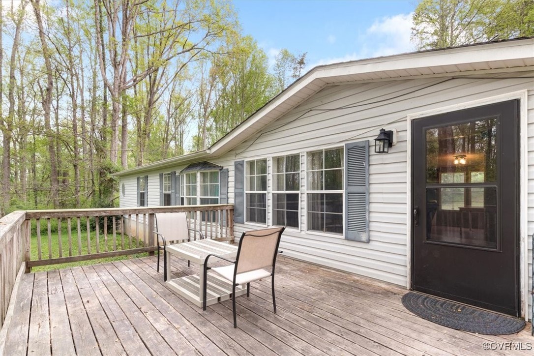 a view of a house with a deck