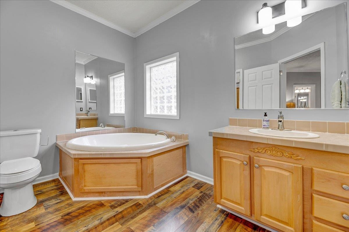 433 Scott Road Cameron, NC 28326 - Photo 30 of 55 a bathroom with a sink a toilet and a mirror