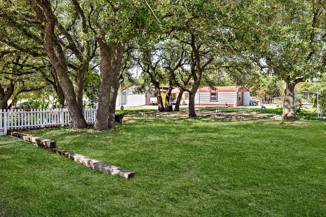 a view of yard with trees