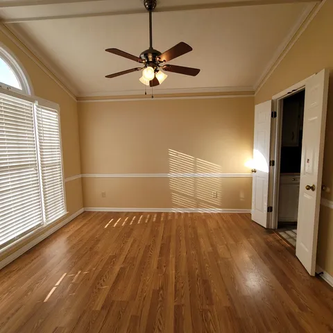 a view of a livingroom with a window