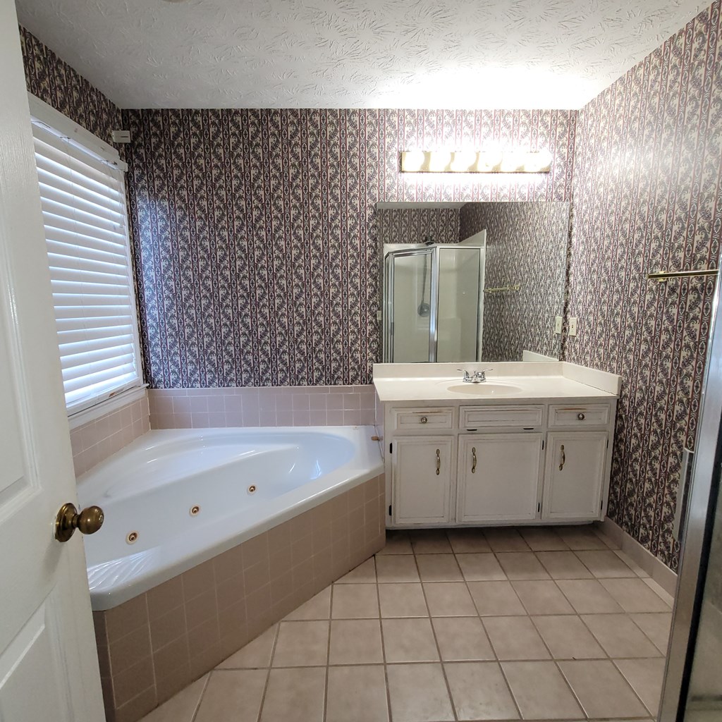 532 Paula Court Columbus, GA 31907 - Photo 51 of 54 a bathroom with a sink a large mirror and a bathtub