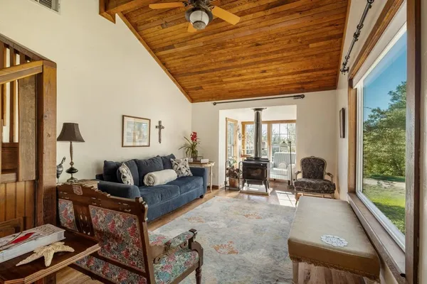 a house view with a garden