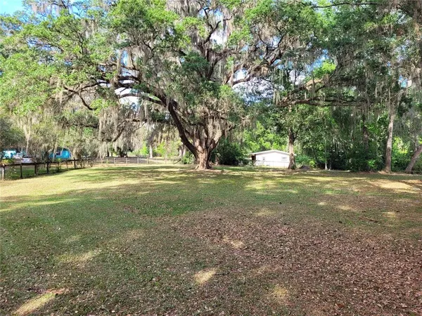 a view of backyard with green space