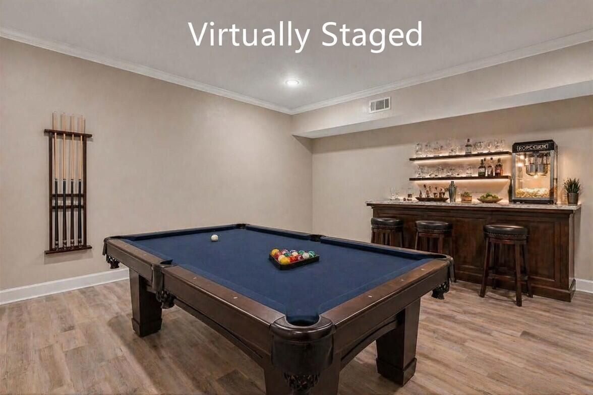 5671 Split Rail Lane Roanoke, VA 24018 - Photo 45 of 71 a room with furniture pool table and wooden floor