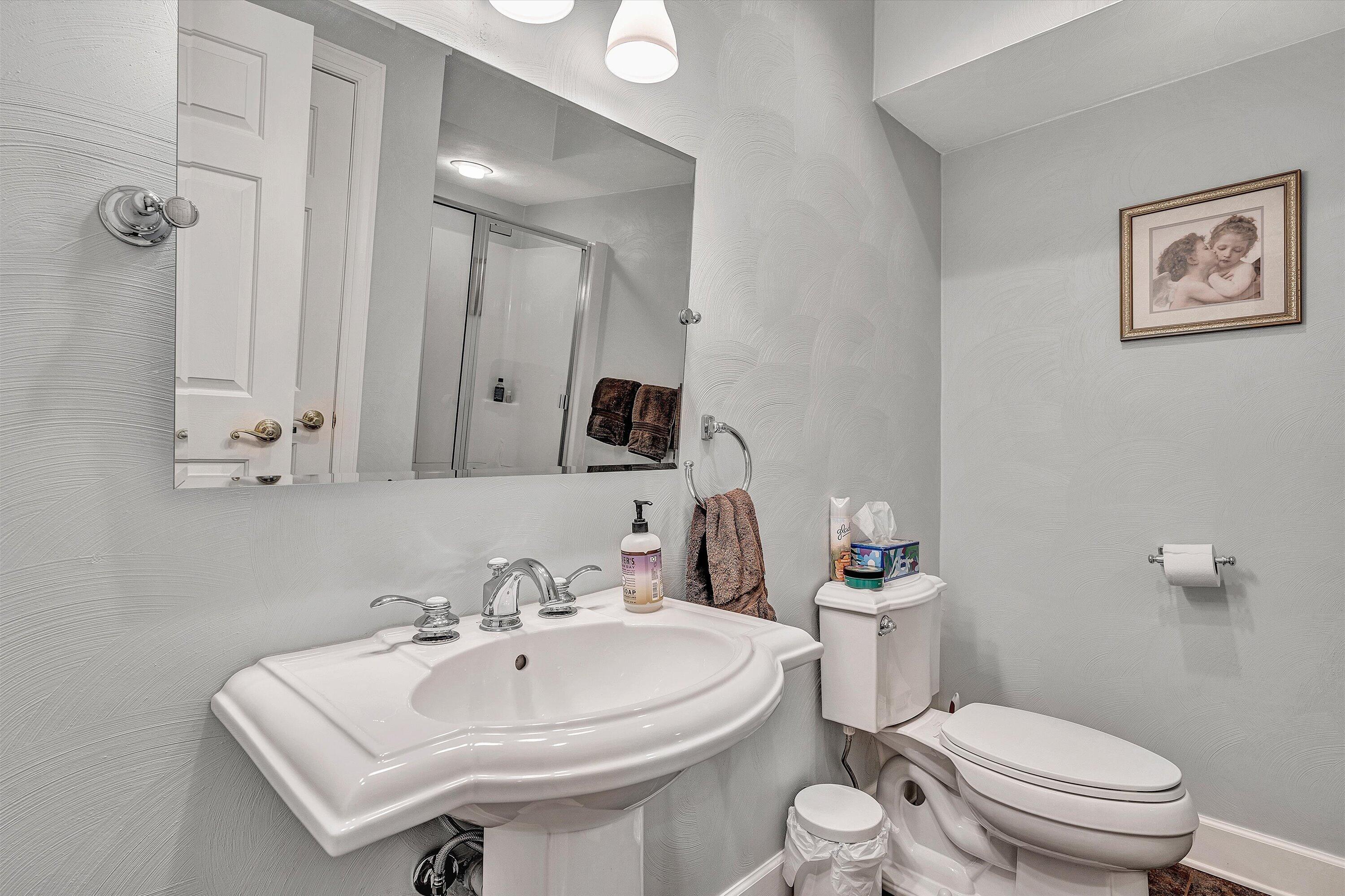 5671 Split Rail Lane Roanoke, VA 24018 - Photo 46 of 71 a bathroom with a sink toilet and mirror