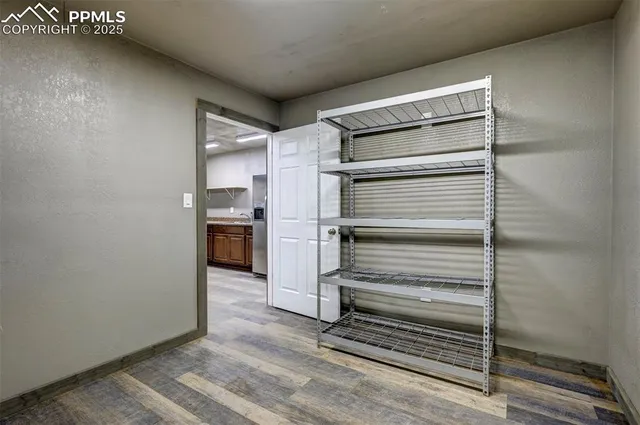 a view of a walk in closet