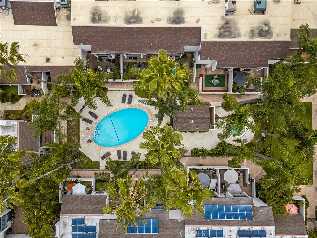1538 Windsor Lane Fullerton, CA 92831 - Photo 38 of 40 an aerial view of a house with a swimming pool