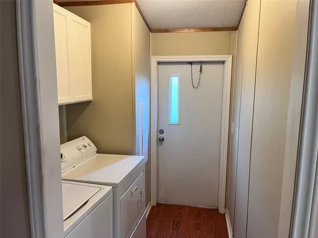 a utility room with a washer and dryer