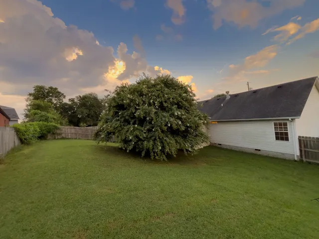 a view of a house with a garden