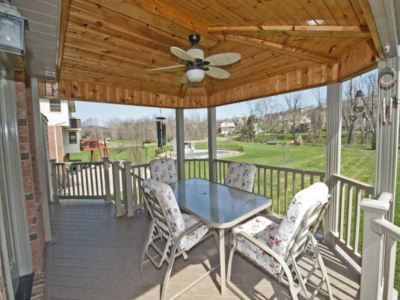 650 Allison Hollow Road Houston, PA 15342 - Photo 5 of 24 Patio/Deck. Unique Wood Covered Roof with Ceiling Fan