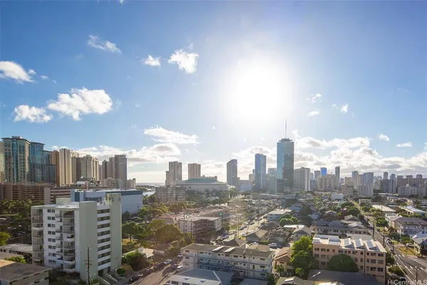 a city view with lot of high rise buildings