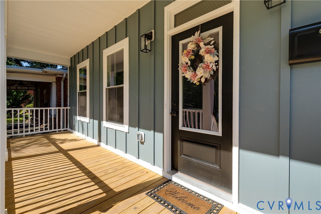 3601.5 Decatur Street Richmond, VA 23224 - Photo 2 of 32 Covered front porch featuring wood-finish flooring