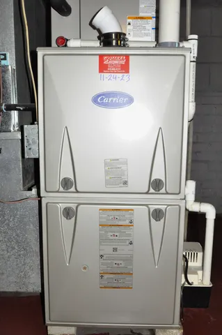 a room with a table and chairs