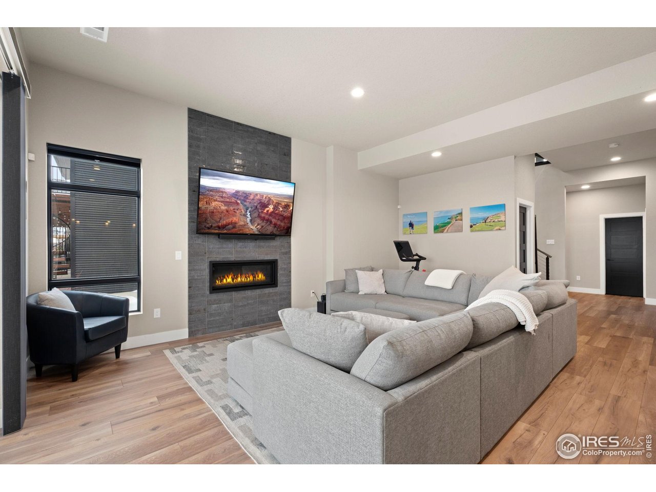 2089 Picture Point Drive Windsor, CO 80550 - Photo 23 of 45 a living room with furniture and a fireplace
