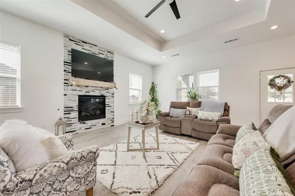 a kitchen with a sink and a refrigerator