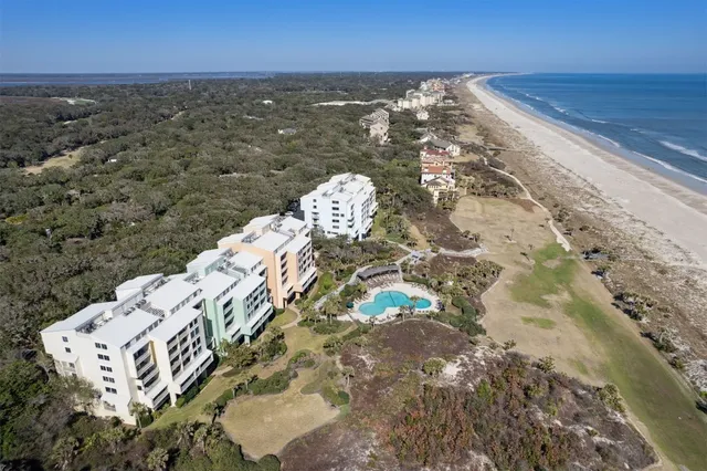 a view of ocean with a building