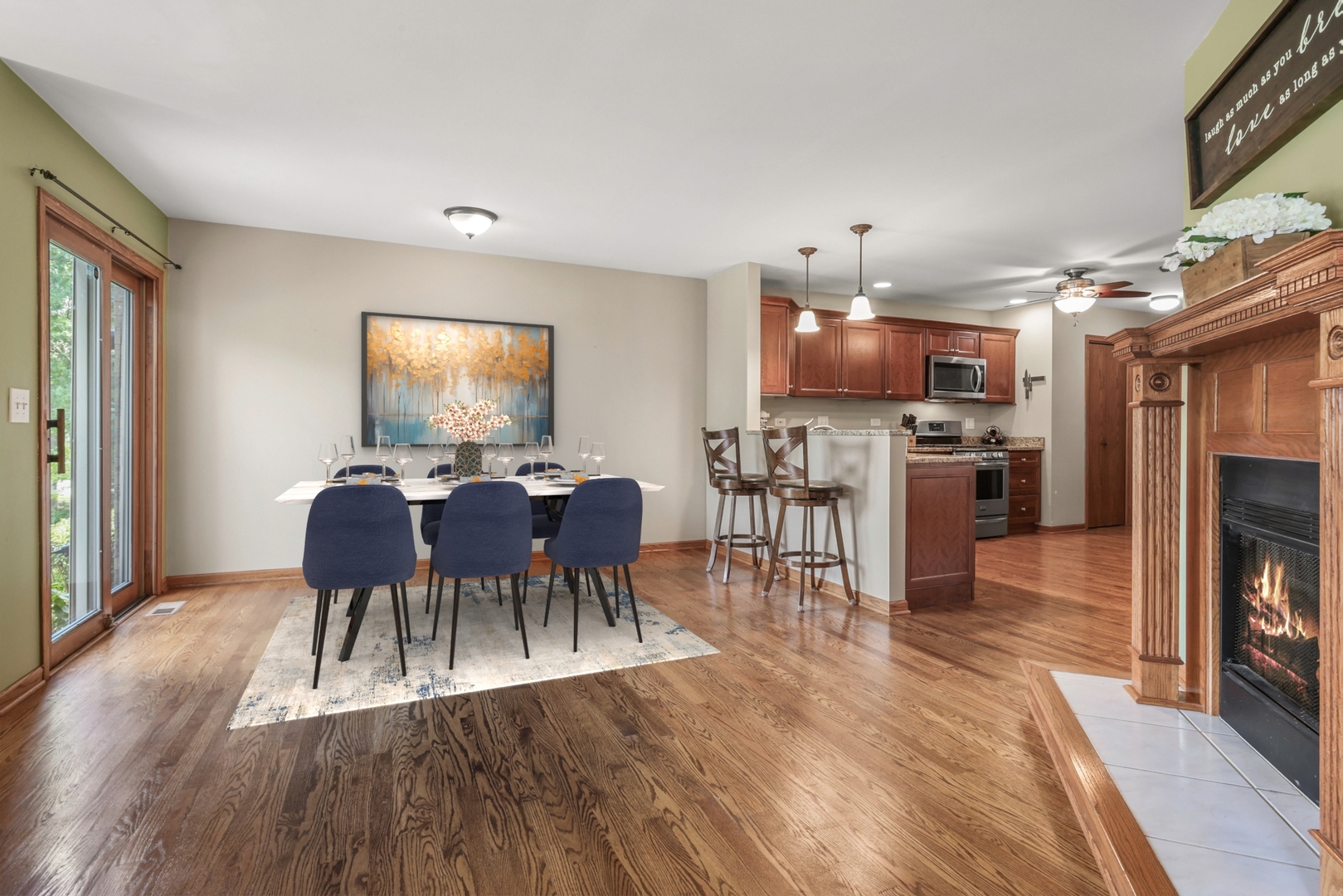 173 Harper Lane Lemont, IL 60439 - Photo 12 of 36 a view of a dining room with furniture and wooden floor