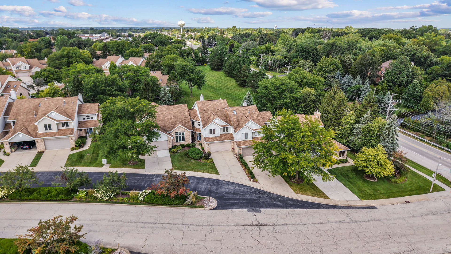173 Harper Lane Lemont, IL 60439 - Photo 30 of 36 an aerial view of a house with a yard and greenery