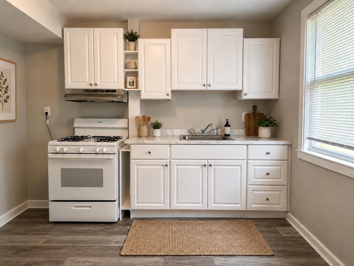 410 Austin Court Wallingford, PA 19086 - Photo 3 of 16 Virtually Staged kitchen with floor modification.
