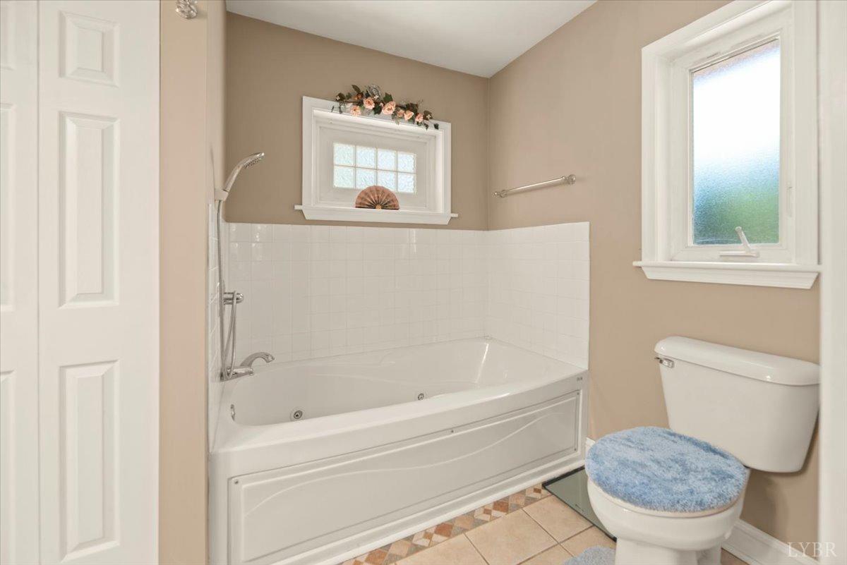 159 Blue Ridge Lane Amherst, VA 24521 - Photo 33 of 71 a bathroom with a toilet a sink and a bathtub