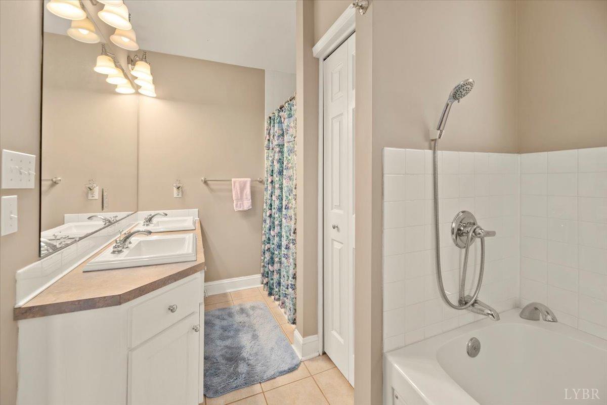 159 Blue Ridge Lane Amherst, VA 24521 - Photo 34 of 71 a bathroom with a sink a tub and a mirror